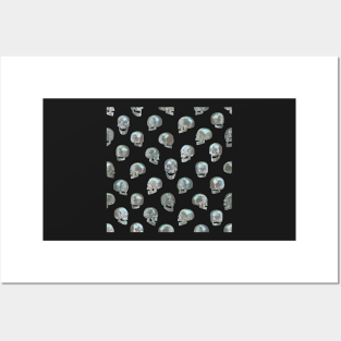 Pearl Skull Pattern Posters and Art